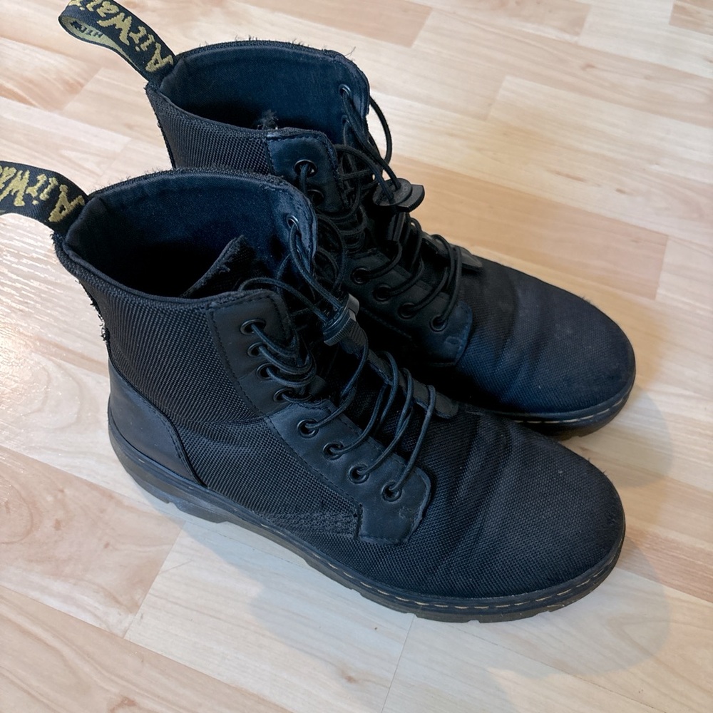 (Sold) Dr Martens Combs Black Nylon combat boots
